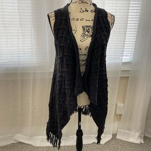 Sonoma knit fringe sweater vest